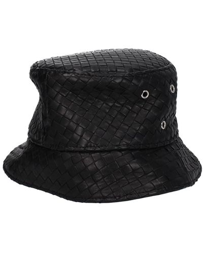 Bottega Veneta Hats Leather - Black