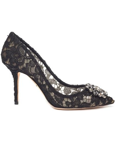 Dolce & Gabbana 'Bellucci’ Lace Court Shoes - Metallic