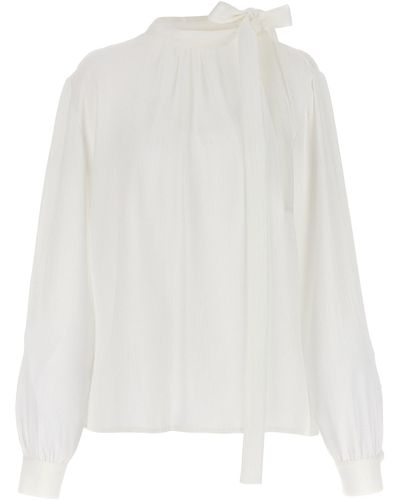 Givenchy Jacquard Logo Shirt Camicie Bianco