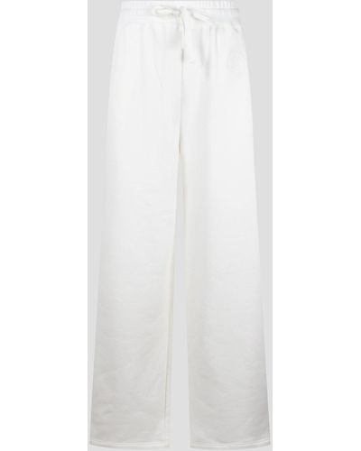 Gucci Embroidered Cotton Jersey Pants - White