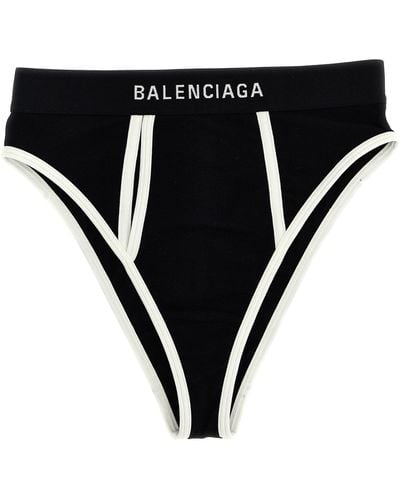 Balenciaga Logo Elastic Briefs Underwear, Body - Black