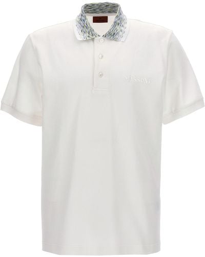 Missoni Logo Embroidery Shirt Polo - White