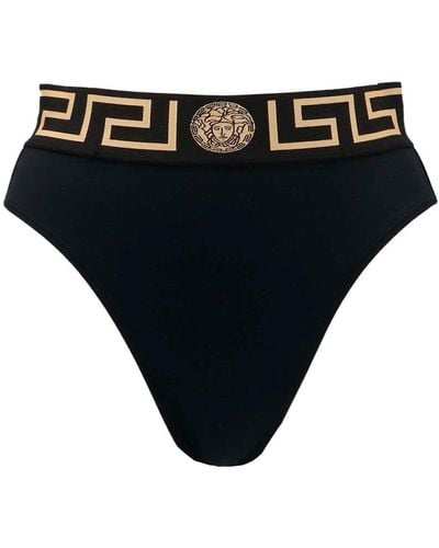 Versace Greca Detail Bikini Bottoms - Black
