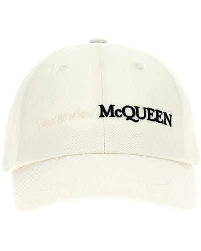 Alexander McQueen Logo Cap Cappelli Bianco/Nero - Neutro
