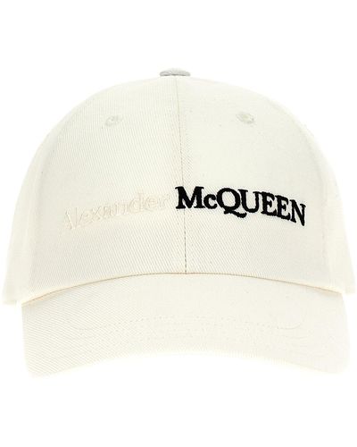 Alexander McQueen Logo Cap Hats - Natural
