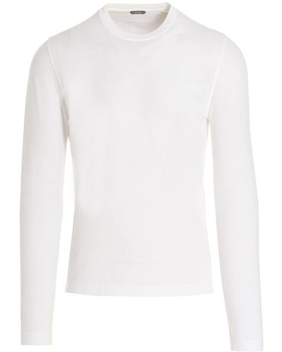 Zanone Ice Cotton Long-sleeved T-shirt - White