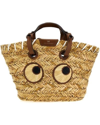 Anya Hindmarch Paper Eyes Borse A Mano Beige - Metallizzato