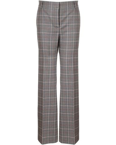 Alberta Ferretti Tartan Tailored Pants - Gray