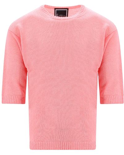 PAUL MÉMOIR Linen Sweater - Pink