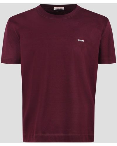 Valentino Garavani Print Cotton T-Shirt - Red