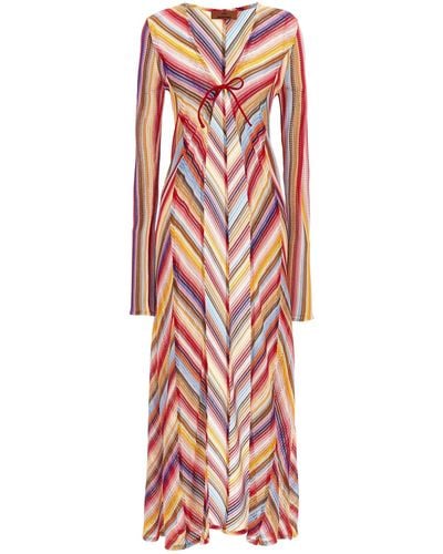 Missoni Long Knit Cover-up Beachwear - Red