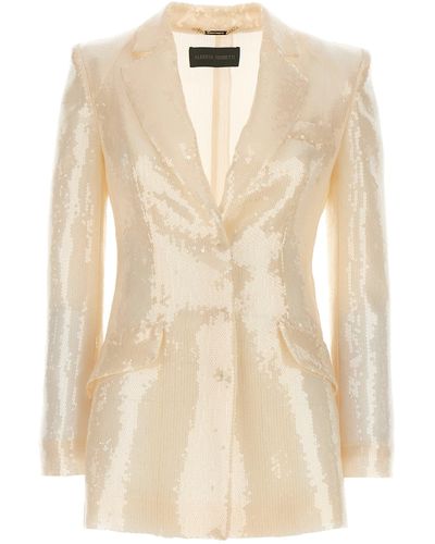 Alberta Ferretti Sequin Blazer Blazer And Suits Bianco - Neutro