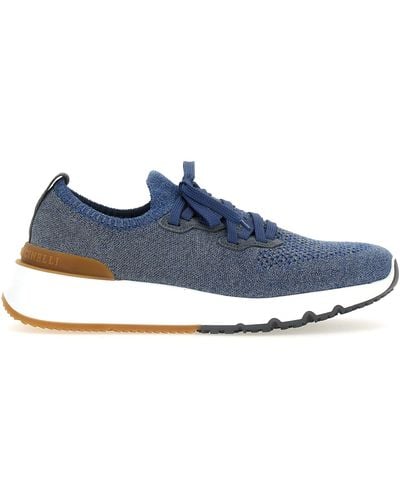 Brunello Cucinelli Knitted Trainers - Blue