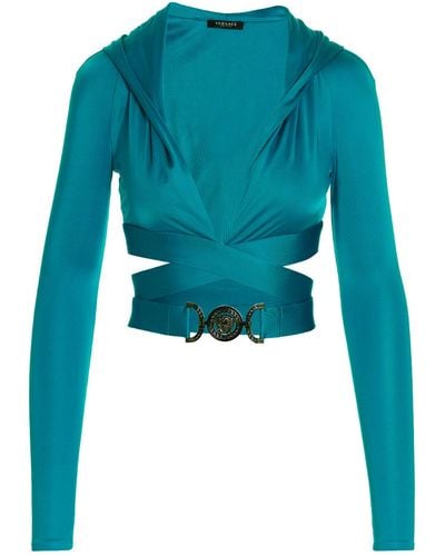 Versace 'Biggie' Hooded Top - Blue