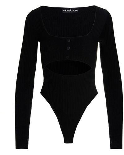 ANDREADAMO Cut-out Bodysuit - Black