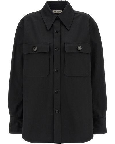 Saint Laurent Saharienne Shirt, Blouse - Black
