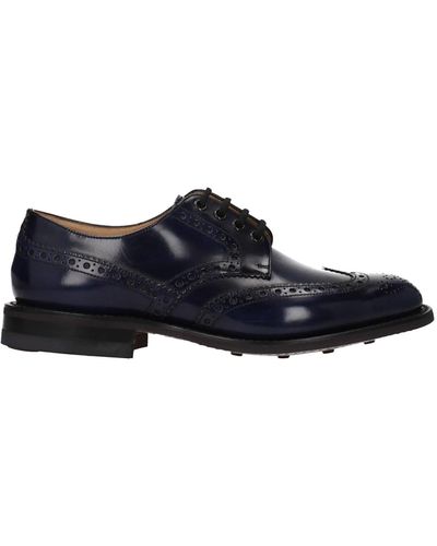 Church's Lace Up And Monkstrap Ramsden Leather Navy - Blue