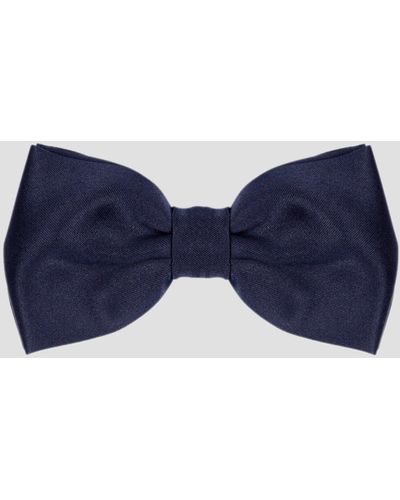 Tagliatore Satin Bow Tie - Blue
