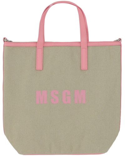 MSGM Borsa a Mano Small Shopping - Multicolore