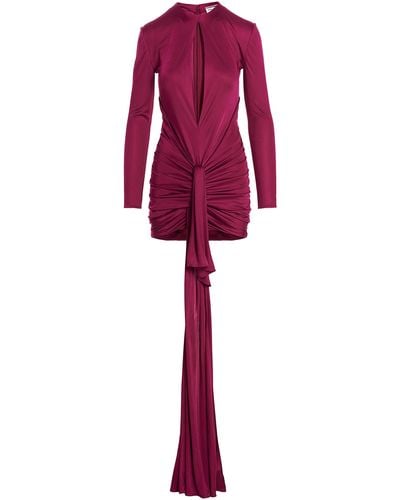 Saint Laurent Draped Dress Abiti Fucsia - Rosso