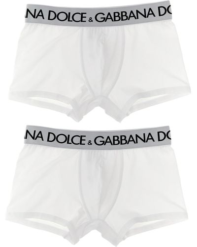 Dolce & Gabbana 2-Pack Logo Boxer Boxer Intimo Bianco