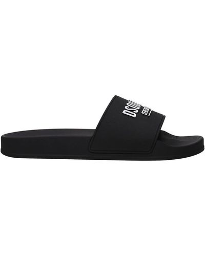 DSquared² Slippers And Clogs Ceresio 9 Rubber - Black