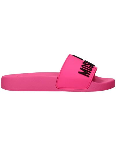 Love Moschino Slippers And Clogs Rubber Fluo Pink