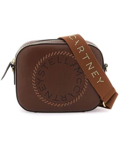 Stella McCartney Camera Bag Mini Logo - Marrone