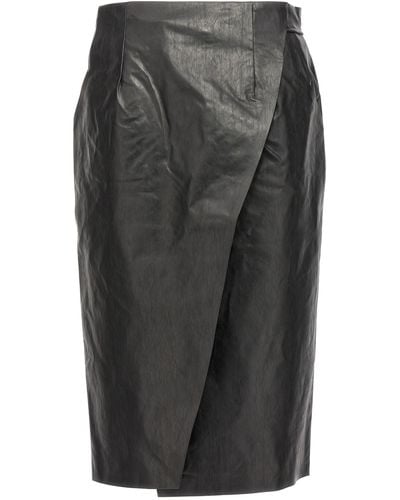 Kassl Wrap Skirt Oil Skirts - Gray