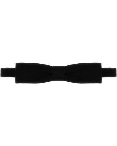 Saint Laurent Faille Bow Tie Cravatte Nero
