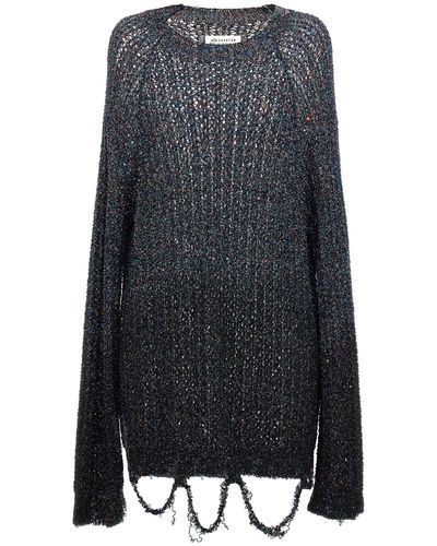 Maison Margiela Destroyed Sequin Sweater Maglioni Multicolor - Nero