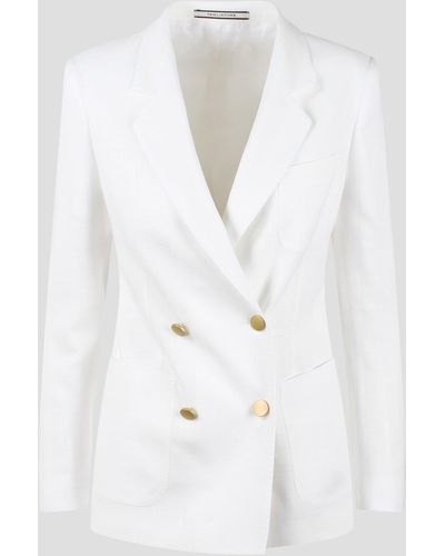 Tagliatore Canvas double-breasted blazer - Bianco