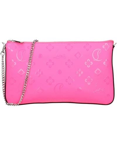 Louboutin Shoulder Bags Loubila Leather Fluo - Pink