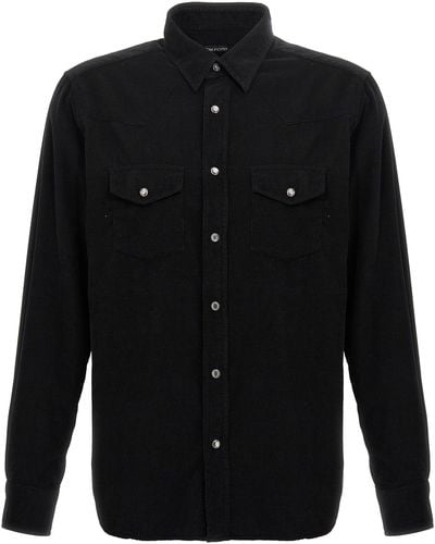 Tom Ford Corduroy Shirt Shirt, Blouse - Black