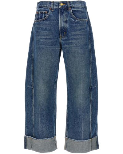 B Sides Relaxed Lasso Cuffed Jeans Blu