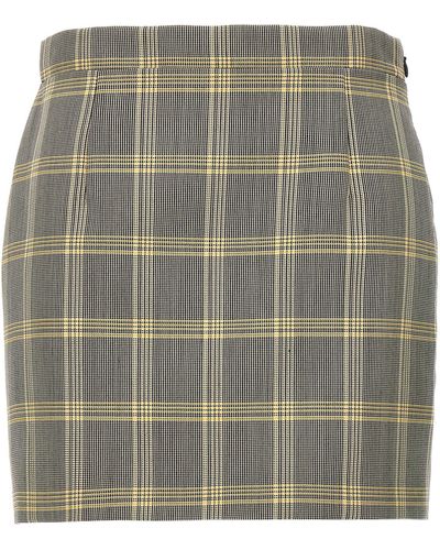 Marni Prince Of Wales Mini Skirt Gonne Giallo - Grigio