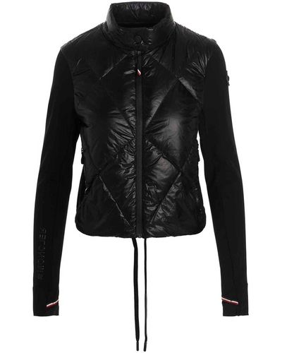 3 MONCLER GRENOBLE Logo Jacket Coats, Trench Coats - Black