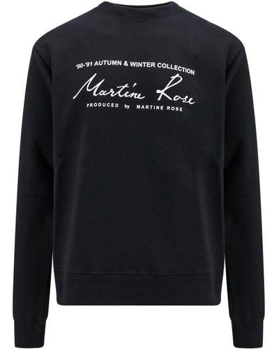 Martine Rose Cotton Sweatshirt With Logo Print - Black