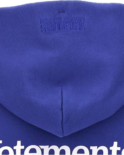 Vetements Campaign Logo Felpe Blu