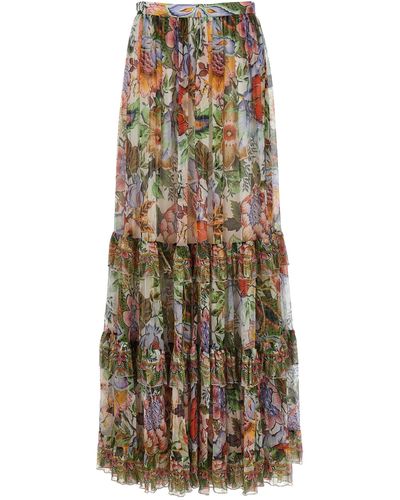 Etro Long Floral Skirt Gonne Multicolor - Multicolore