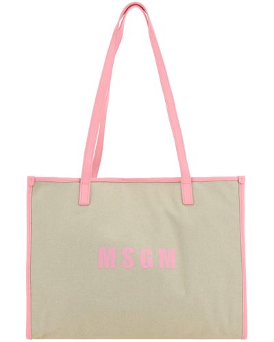 MSGM Borsa a Spalla Medium Shopping - Multicolore