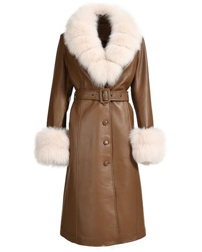 Wanan Touch Lux Special Brown Leather Coat