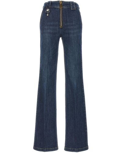 Elisabetta Franchi Maxi Zip Jeans Blu