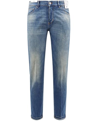 PT Torino Denim Jeans With Back Logo Patch - Blue