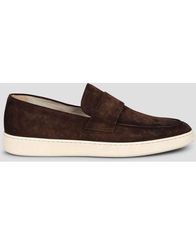 Corvari Boat Penny Loafers - Brown