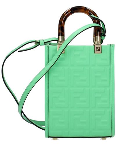 Fendi Handbags Sunshine Leather Edamame - Green