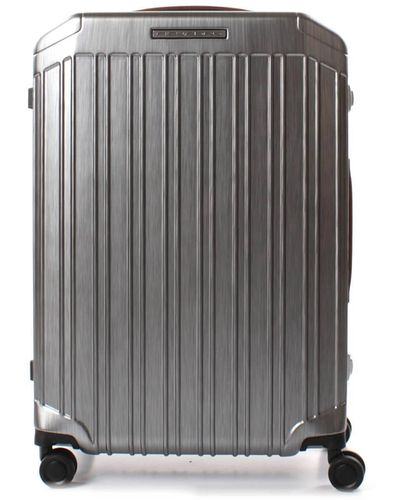 Piquadro Wheeled Luggages 69l Polycarbonate Leather - Gray