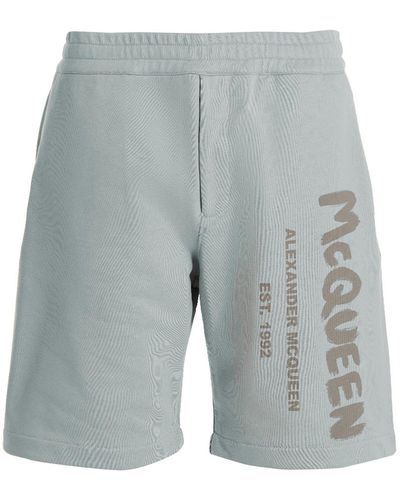 Alexander McQueen Bermuda, short Celeste - Grigio