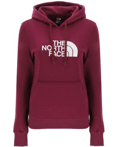 The North Face 'drew Peak' Hoodie With Logo Embroidery - Red