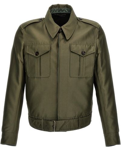 Tom Ford Battle Casual Jackets, Parka - Green